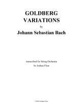 Goldberg Variations Orchestra sheet music cover